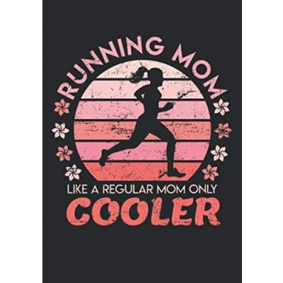 Abbildung von Notizbuch A5 liniert mit Softcover Design: Running Mom Mutter Geschenk Damen Marathon Lauf Halbmarathon: 120 linierte DIN Seiten