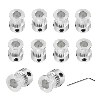 Abbildung von BZ 3D GT2 Riemenscheibe Pulley 20 Zähne 8mm Bohrung 10mm Breite Zahnriemenscheibe Teeth Bore für Drucker,CNC 9mm/10mm Zahnriemen.(10 Stück)