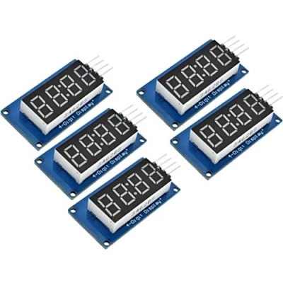 Abbildung von TECNOIOT 5pcs TM1637 Red Anode Digital Tube LED Module &amp; Clock 7 Segment 4 Bits 0.36 Inch
