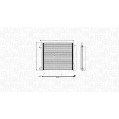 Abbildung von MAGNETI MARELLI 350203832000 Klimakondensator mit Trockner 550x468,6x12 468,6 550 12 NISSAN: Qashqai 2, X Trail, RENAULT: Kadjar, Espace 5