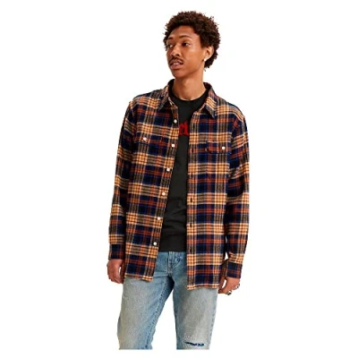 Abbildung von Levi&#039;s Jackson Worker Hemd, Herren, Größe: XS, Meteorite