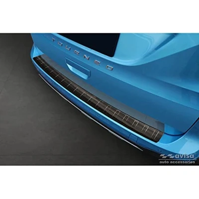 Abbildung von Avisa Schwarz Edelstahl Heckstoßstangenschutz kompatibel mit Ford Tourneo Connect III 2022 &#039;Ribs&#039;