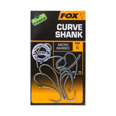 Abbildung von Fox Edges Curve Shank Hooks Größe 6 mit Mikro Widerhaken Karpfenhaken