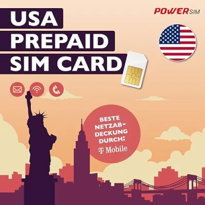 Abbildung von T Mobile USA SIM mit unbegrenztem* Datenvolumen in 5G 4G / LTE Geschwindigkeit
