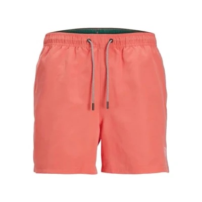 Abbildung von Jack &amp; Jones Solid Badeshorts, Herren, Größe: Small, Hot coral
