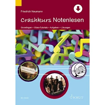 Abbildung von Crashkurs Notenlesen: Grundlagen Video Tutorials Aufgaben Lösungen (Crashkurse)
