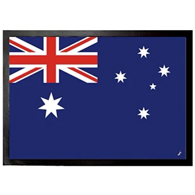 Abbildung von 1art1 Australien Flaggen Der Welt Fußmatte Dekomatte Innenbereich Design Türmatte 70x50 cm