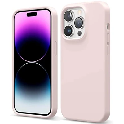 Abbildung von Verco Handyhülle für Apple iPhone 15 Pro Hülle, Case Silikon Gel [weiches Innenfutter] Schutzhülle stoßfest, Rosa
