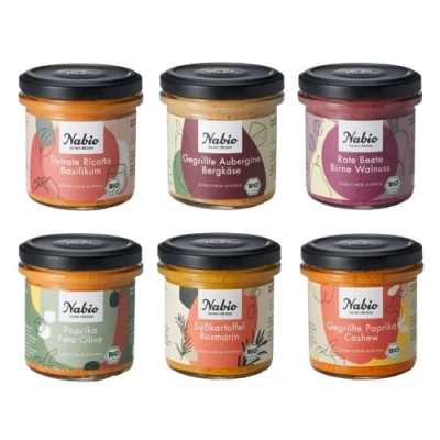 Abbildung von NABIO Mediterrane Aufstriche und Dips nehmen dich mit auf eine Reise die Vorspeisenteller des Südens. 3 x veganer Aufstrich, vegetarischer Aufstrich (6 135g)