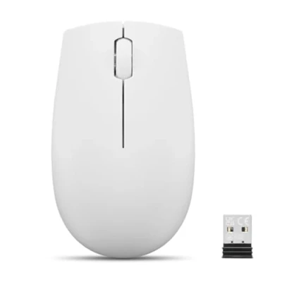 Abbildung von Lenovo 300 kabellose Maus cloud grey für geschäftsreisen (Bluetooth, Elegantes Grau)