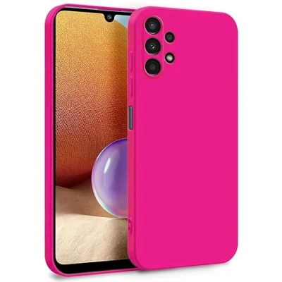 Abbildung von MyGadget Hülle für Samsung Galaxy A32 5G Zweilagige Handyhülle mit Kameraschutz Cover Innenfutter &amp; Silikon außen Magenta Rot