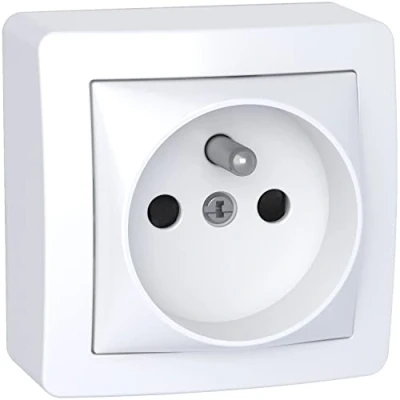 Abbildung von Schneider Electric ALB62273P Alrea Steckdose 2 polig + Erdung Schnellkupplung weiß