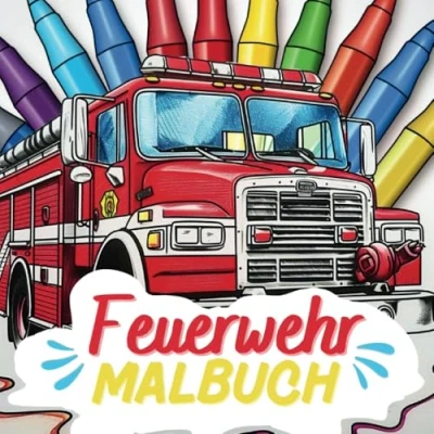 Abbildung von Feuerwehr Malbuch für Kinder: 60 spannende Ausmalbilder kleine Helden ab 4 Jahren: Ein kreatives Abenteuer mit Feuerwehrautos, und spannenden Rettungsaktionen