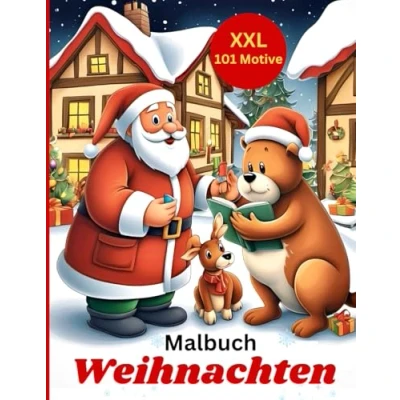 Abbildung von Malbuch Weihnachten Das große Weihnachtsmalbuch mit 101 Motiven zum ausmalen.: Der kreative Malspaß für die Weihnachtszeit Kinder ab 3 Jahre