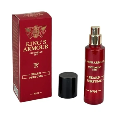 Abbildung von King’s Armour Beard Parfum Spray Pflege und Duft für den Bart, Bartpflege Spray, 40ml