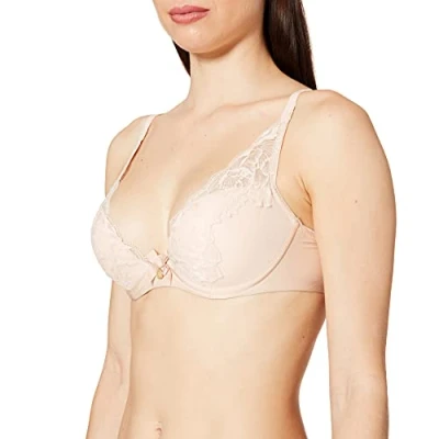 Abbildung von Chantelle ORANGERIE, Tief Ausgeschnittener T Shirt BH, Damen Unterwäsche, Rose Fumée, 70 / 70F