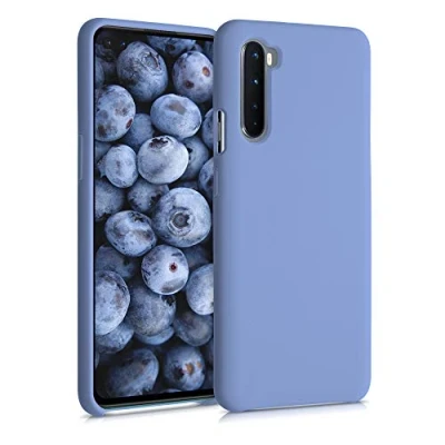 Abbildung von kwmobile Hülle kompatibel mit OnePlus Nord Silikon Handy Case Handyhülle weiche Oberfläche kabelloses Laden Lavendelgrau