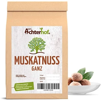 Abbildung von 10 Muskatnüsse Premium Qualität natürlich vom Achterhof Muskatnuss ganz Muskat