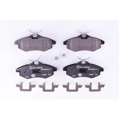 Abbildung von HELLA 8DB 355 010 161 Bremsbelagsatz nicht für Verschleißwarnanzeiger vorbereitet mit Bremssattelschrauben Zubehör CITROËN: C3 I Schrägheck