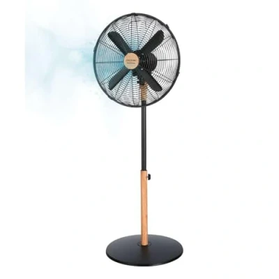 Abbildung von Cecotec Standventilator EnergySilence 600 Woodstyle, 50 W, Holzoptik, 40 cm Durchmesser mit 4 Klingen, 3 Geschwindigkeiten, Oszillation, Höhenverstellbar, Maximale Sicherheit
