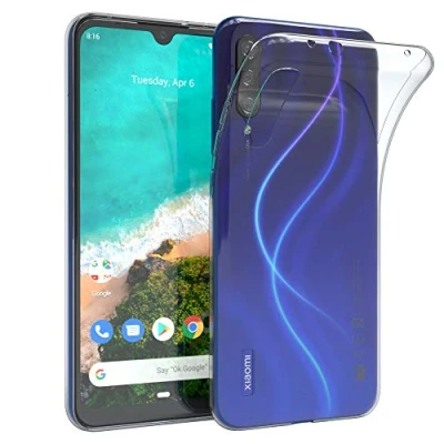 Abbildung von EAZY CASE Hülle kompatibel mit Xiaomi Mi A3 Schutzhülle Silikon, Ultra dünn, Slimcover, Handyhülle, Silikonhülle, Backcover, Durchsichtig, Klar Transparent