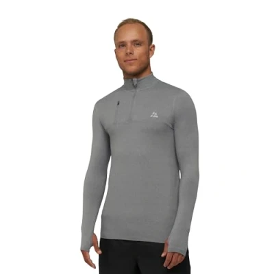 Abbildung von Danish Endurance HALF ZIP Langarmshirt, Herren, Größe: XL, Grey mélange