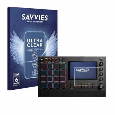 Abbildung von Savvies 6 Stück Schutzfolie für Akai MPC Live II Displayschutz Folie Ultra Transparent