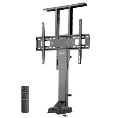 Abbildung von EasyLife TV Lift/TV Bodenständer elektrisch mit Fernbedienung, 37 bis 65 Zoll, VESA Halterung 600x400 für LCD/OLED Fernseher, Monitor, Display, Smartboard (schwarz)