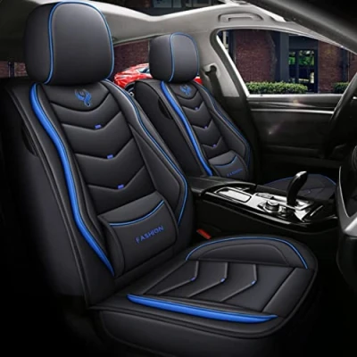 Abbildung von QIOZO Sitzbezüge Auto Autositzbezüge Universal Set für Audi A4 B9 allroad B6 8E Avant B7 B8 8K Zubehör/Schwarz Blau