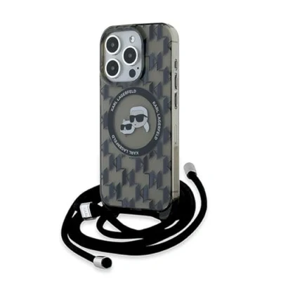 Abbildung von CG Mobile Karl Lagerfeld KLHMP15XHCKCKLCK Hülle für iPhone 15 Pro Max 6.7&quot; Schwarz hardcase IML Crossbody Monogram &amp; Choupette Head