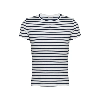 Abbildung von Tommy Jeans Curve T Shirt Slim Essential Rib Große Größen