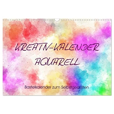 Abbildung von Kreativ Kalender Aquarell. Bastelkalender zum Selbstgestalten (Wandkalender 2025 DIN A3 quer), CALVENDO Monatskalender
