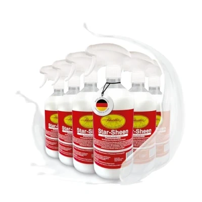 Abbildung von Scheidler horse direkt Star Sheen Mähnenspray für Pferde 6x1000ml Langanhaltendes Schweifspray brillanten Glanz Leichtes Kämmen &amp; Fellpflege Natürliches Glanzspray Made in Germany