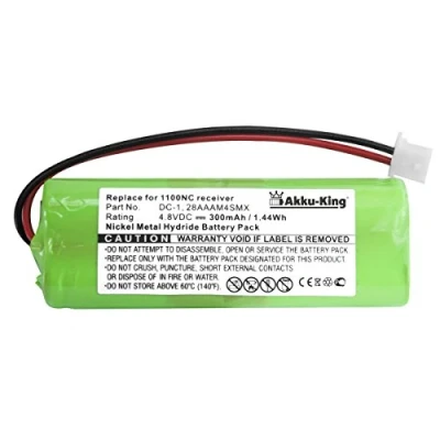 Abbildung von Akku King kompatibel mit Dogtra 28AAAM4SMX, 40AAAM4SMX, BP RR, DC 1 NI MH 300mAh für 2000 Beeper Receiver, Training 200NCP Gold