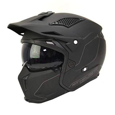 Abbildung von Helmet MT TR902XSV Streetfighter SV SOLID A1 SCHWARZ Matte GRÖßE S