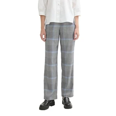 Abbildung von TOM Tailor Stoffhose, Damen, Größe: 44x30, Navy blue check