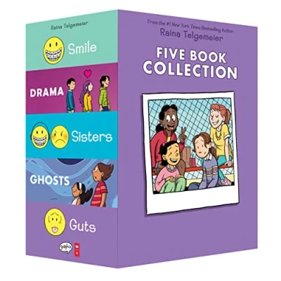 Abbildung von Raina Telgemeier Five Book Collection: Smile, Drama, Sisters, Ghosts, Guts