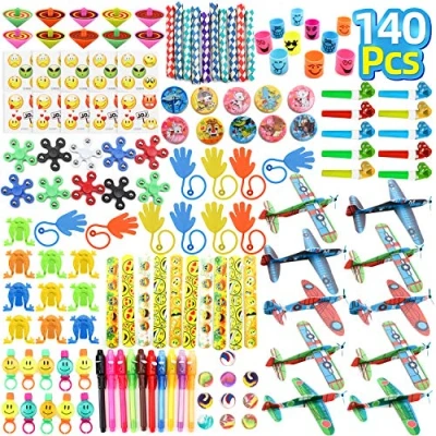 Abbildung von Coradoma Spielesammlung, Kinderspiel Mitgebsel Kindergeburtstag Gastgeschenke Set 140 Teile Mitbringsel