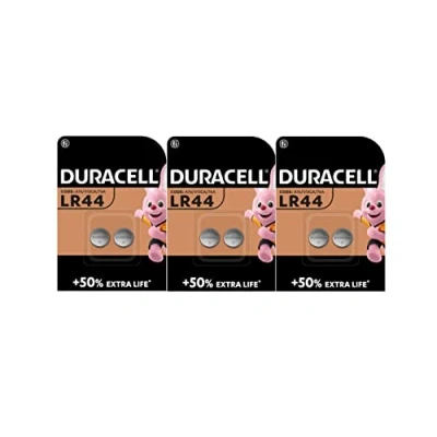 Abbildung von 6 x Duracell LR44 A76 V13GA 76A (3 Blister à 2 Batterien) Batterien