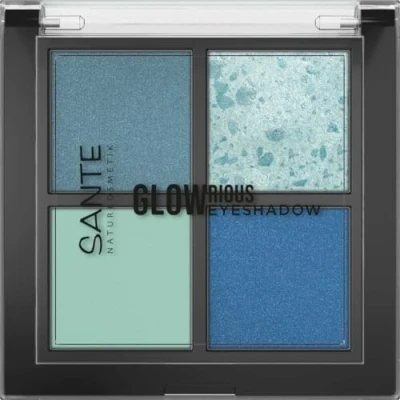 Abbildung von SANTE Naturkosmetik GLOWrious Eyeshadow 02 hochpigmentierte Farben für einen schimmernden Festival Look, Lidschatten vegan und tierversuchsfrei 6g