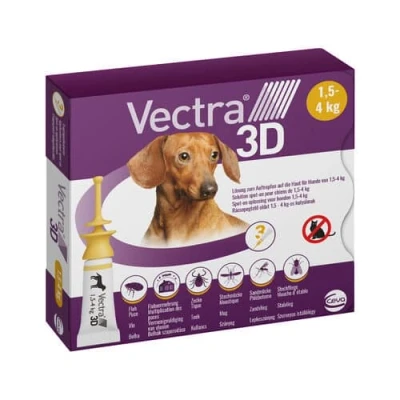 Abbildung von Vectra 3D Hund XS 1,5 4 kg 3 Pipetten