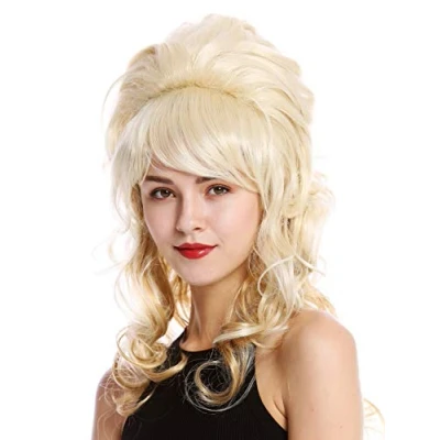 Abbildung von WIG ME UP GFW2418 LG26+613 Perücke Damenperücke Barock 60er retro riesig Beehive Hochsteckfrisur Dutt lockig lang Pony Blond Mix