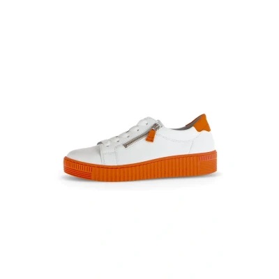 Abbildung von Gabor Damen Low Top Sneaker, Frauen Halbschuhe,schnürschuhe,schnürer,straßenschuhe,Strassenschuhe,Sportschuhe,Weiss (Clementine),43 EU / 9 UK