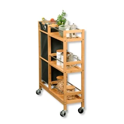 Abbildung von KESPER® Küchenwagen Nischenregal Nischenwagen Badwagen Flaschensammler, Wäschesammler Rollregal Regal Badezimmerregal