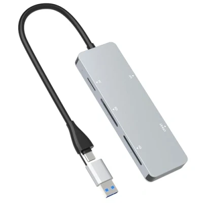 Abbildung von CFast 2.0 Card Reader, Kartenleser USB C 3.0 und A, Reader mit 5 Gbit/s Geschwindigkeit für SanDisk, Lexar, Transcend, Sony Card, Lesen von CFast/TF/SD/XD/CF Karten gleichzeitig