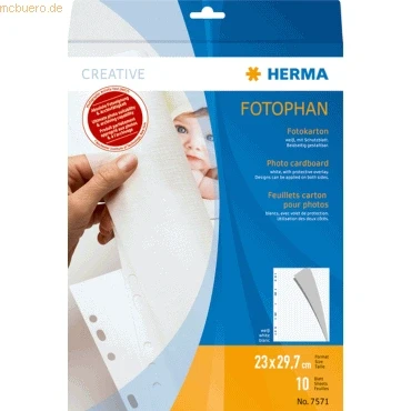 Abbildung von HERMA Fotoalbum Fotokarton A4 weiß (7571)