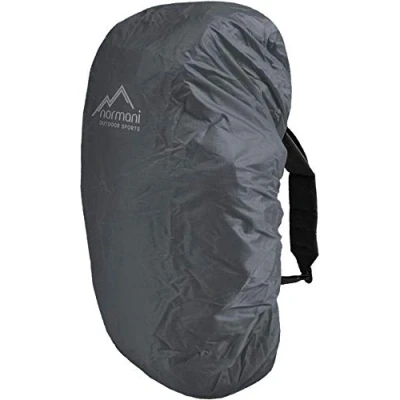 Abbildung von normani wasserdichter Regenueberzug Raincover Regenhülle für Backpacks Rucksack Farbe Dunkelgrau Größe 60 70 Liter