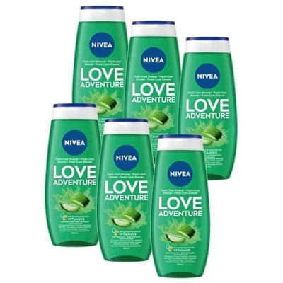 Abbildung von 6er Pack Nivea Duschgel Love Adventure Aloe Fresh Scent 250ml