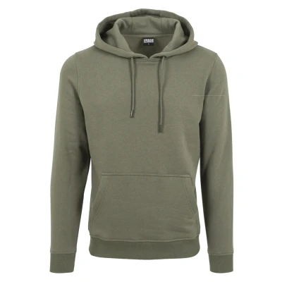 Abbildung von Urban Classics Basic Kapuzenpullover, Herren, Größe: Small, Olive