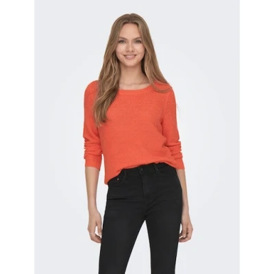 Abbildung von ONLY Onlgeena Strickpullover, Damen, Größe: Large, Tigerlily